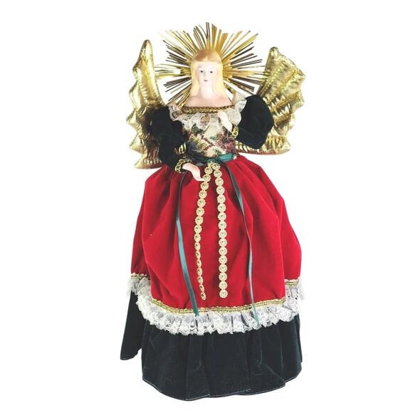 Porcelain Angel tree top Doll Brinns vintage 1993 Authentic Collectible Edition - Picture 3 of 14